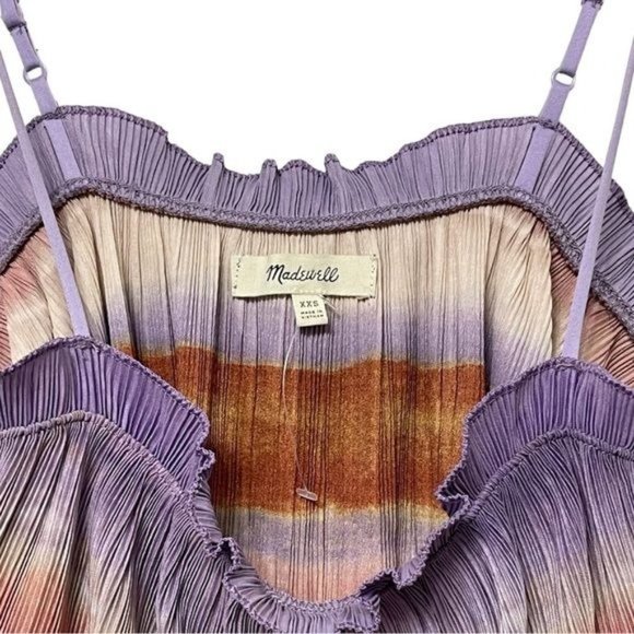 MADEWELL Texture & Thread Micropleat Tank Top in Ombré Rainbow XXS - Picture 7 of 8